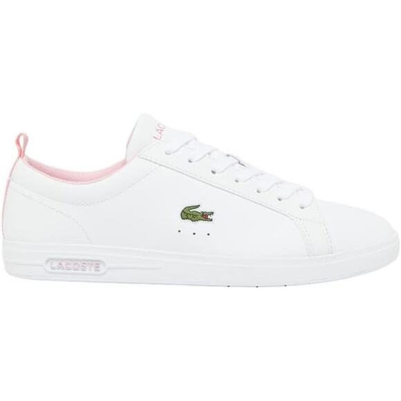 NWT Lacoste Women's Court Base Sneaker, White/Light Pink-SZ 9.5 - Picture 3 of 7